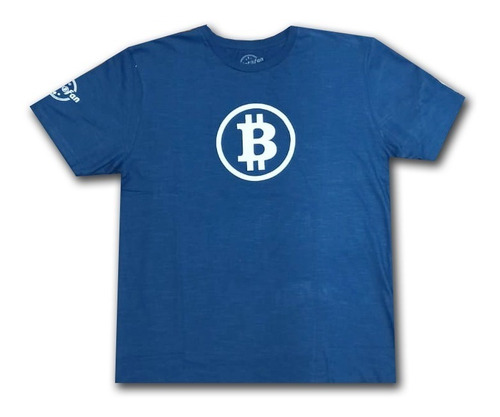 Remera Algodon Chomba Manga Corta Bitcoin Estampada Cripto