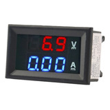 Voltimetro Amperimetro De Panel 99.9v 10a Display Rojo Azul