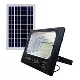 Kit 2 Refletor Holofote 100w Energia Solar Controle Bateria