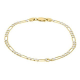 Pulsera De Oro Amarillo Con Diamantado Plati-080gaxpde13185p