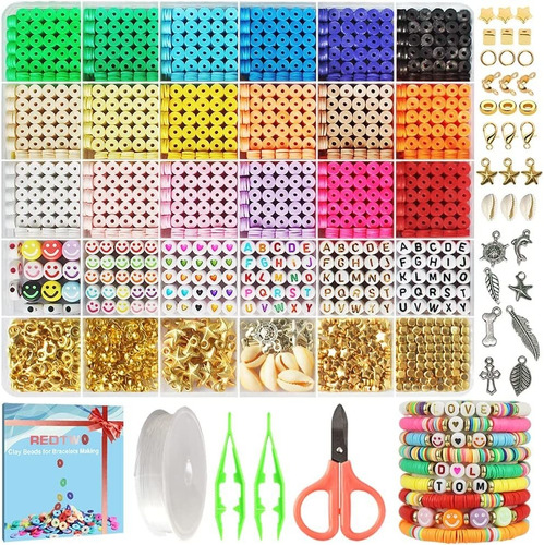 Kit Para Hacer Pulseras De Perlas De Arcilla 5100, Preppy Sp