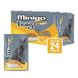 Pack X24 Alimentos Minino Plus Recetas Adultos De 85g C/u