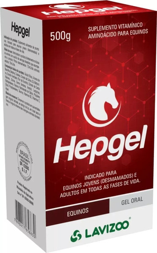 Hepgel Lavizoo 500g Suplemento Para Equinos Jovens E Adultos