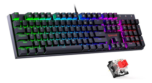 Teclado Mecanico Gamer  Redragon Rudra K565 Switch Rojo Rgb