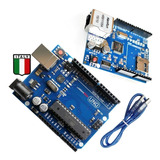 Kit Italy Para Arduino Uno R3 + Ethernet Shield W5100 + Usb