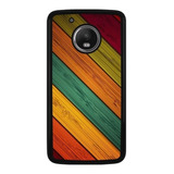 Funda Protector Para Motorola Moto Diseño Madera Colores