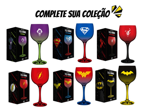 Taça Drinks Quadrinhos Presente Personagens Colecionavel