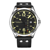 Reloj Stuhrling Original Aviator Japanese Quartz De 43 Mm Pa