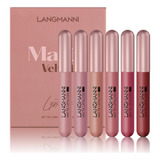 Set De Lápiz Labial De Terciopelo Mate, Maquillaje Cosmético