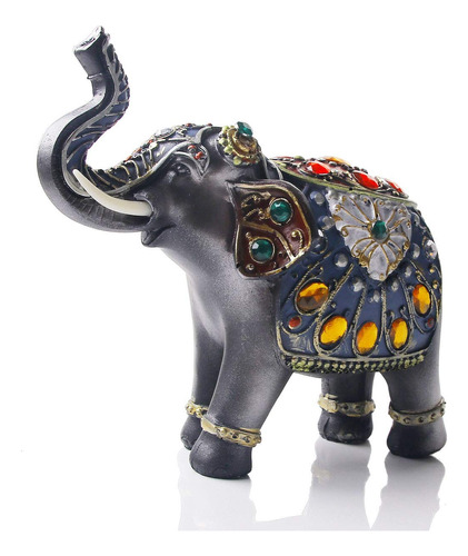 Figuras Elefante Poliresina 18.8 Cm Largo 17 Cm Alto Decorac