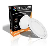 Panel Led 6w Circular Embutir Luz Calida Multiled