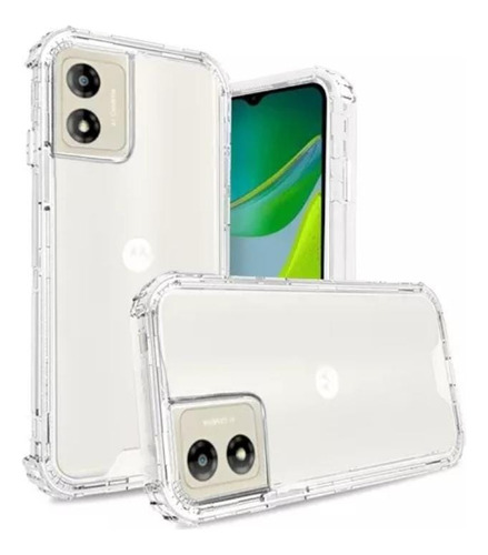 Funda Transparente Reforzada Para Motorola Serie E 