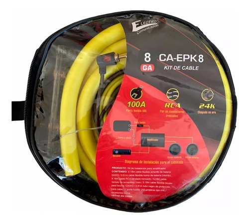 Kit De Instalacion Amplificador Cal #8 Electro Flexible