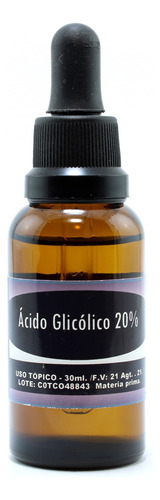 Ácido Glicólico 20%, 30ml X12 U