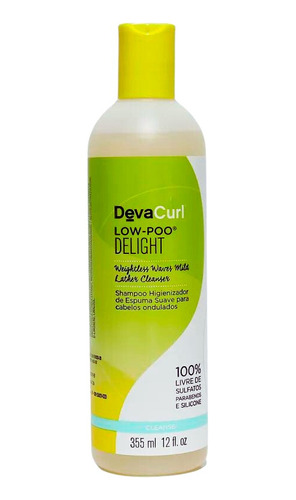Devacurl Low Poo Delight Shampoo Cabelo Ondulado 355ml