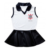 Vestido Polo Corinthians Para Bebê - Roupinha Futebol Menina