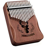 Piano De Pulgar Kalimba 17 Teclas Caoba Marrón A