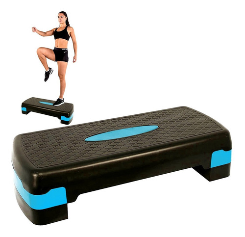 Step Banco Aerobics Fitness Ajustable 10 A 15, Largo 67 Cm
