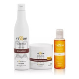 Kit Yellow Nutritive Alfaparf Shampoo + Máscara + Óleo