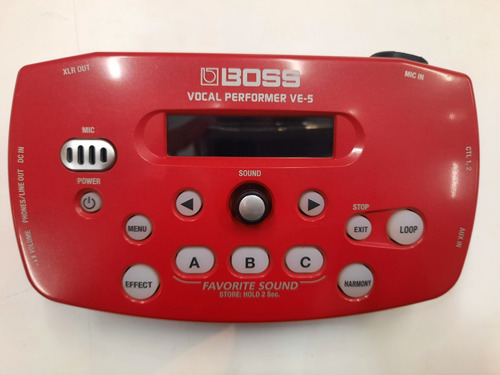 Pedal De Efeito Boss Vocal Effects Performer Ve-5  Vermelho