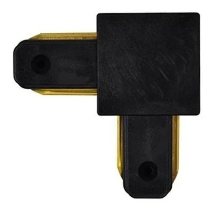 Kit 2 Emendas Conector L Trilho Eletrificado Preto P Spot