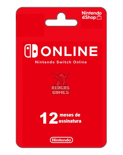 Cartão Nintendo Switch Online 12 Meses Digital Original