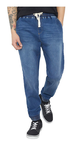 Jeans Jogger Denim Azul - Hombre Corona