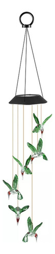 Luz Solar Hummingbird Wind Bells Para Decoração De Jardim