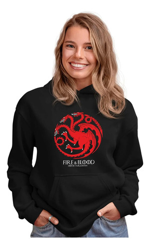 Sudadera Gorro Mujer House Targaryen Game Of Thrones