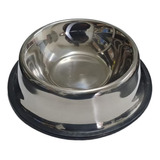 Comedero Mascotas Perros Gatos Antideslizante Inox 18cm