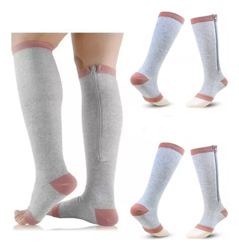 3 Pares Medias Compresion Para Varices Calcetas Largas Mujer