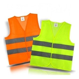 Chaleco Reflectivo Fluor Moto Seguridad Vial Talle Unico