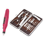 Kit Drill Pulidor Uñas Electrico Con Set Manicure Pedicure 