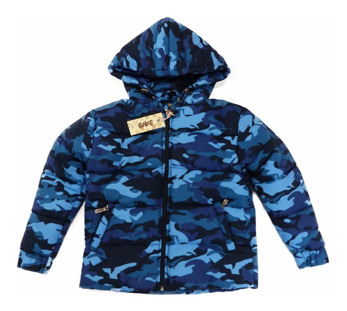 Chaqueta Para Niños Camuflado Azul