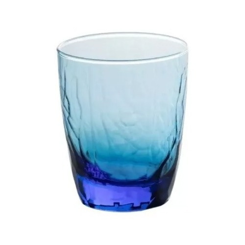 Set X6 Vasos Davinci Rocks Azul Cristar Vaso Copon Relieves