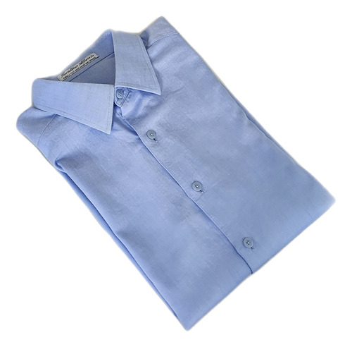 Camisa Masculina Social Azul Clara Alfaiataria Usada 1x M