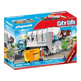 Juego Playmobil City Life Camión De Basura Con Luces 51 Piezas 3+