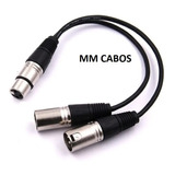 Kit 8cabos Y 1xlr Femea 2xlr Macho  1 Metros