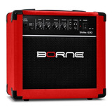 Cubo Amplificador Guitarra Borne Strike G30 Vermelho