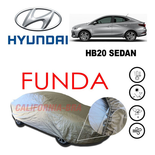 Funda Cubierta Lona Cubre Hyundai Hb20 Sedan 2023