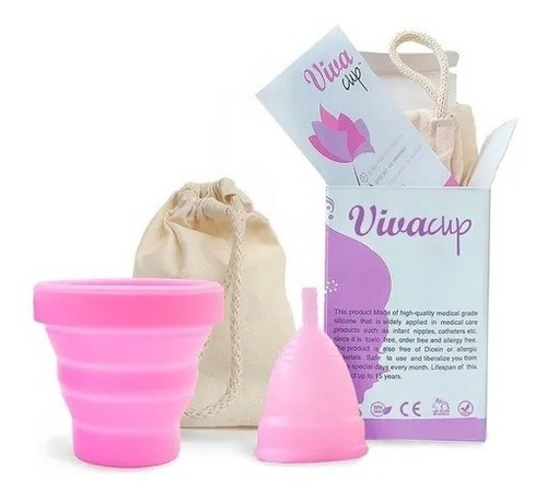 Copita Menstrual Vivacup + Vaso Esterilizador + Bolsita Eco