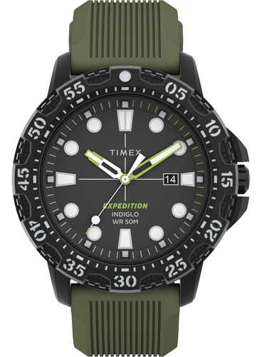 Reloj Timex Expedition(r) Gallatin 44mm Green Silicone Strap