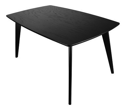 Mesa Comedor Carmen Rectangular Negra Mo Gdl