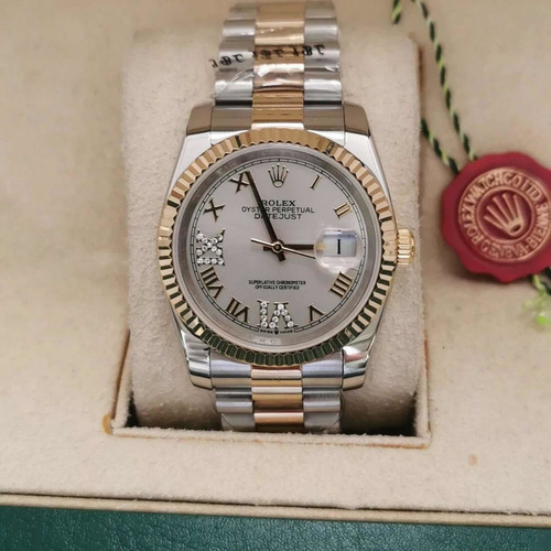 Relogio Rolex Datejust 36mm Base Eta 2840 Pedras Com Caixa