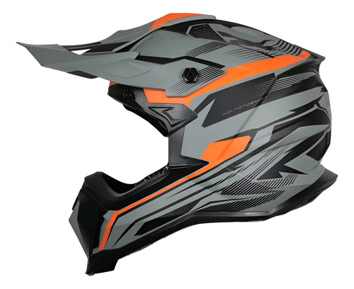 Casco Cross Moto Motocross Kov Cross X4 Go Verde Off Road | Meses sin interés