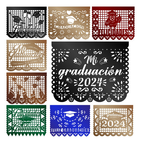 Plástico Picado - Graduación Personalizado Plástico 10 Tiras