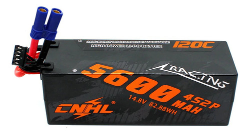 Cnhl 5600mah 14.8v 4s 2p 120c Lipo Batería Hardcase