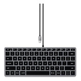 Teclado Satechi Slim St-ucsw1m Qwerty Inglês Us Cor Cinza