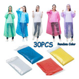 Poncho De Lluvia Desechable De 30 Piezas, Poncho Impermeable