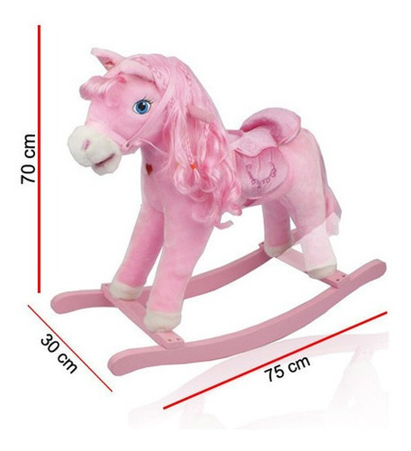 Caballo Mecedor Hamaca C/luz Y Sonido Int 9011 Orig Phiphi Color Rosa